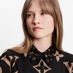 Louis Vuitton Silk Monogram Blouse - ShopperBoard